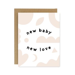 New Baby New Love Card - Carte de voeux pliante sérigraphiée