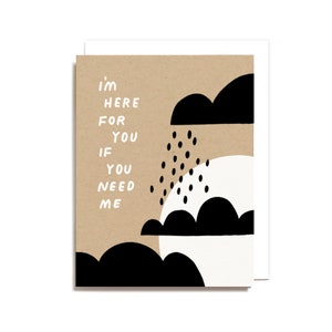 Estoy aquí para ti si me necesitas - Tarjeta plegable serigrafiada de simpatía