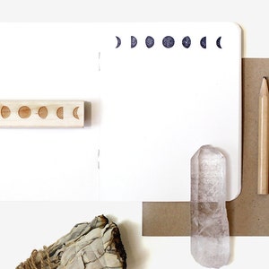 Moon Phases Row Rubber Stamp
