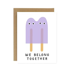 Belong Together, ghiaccioli, biglietto di auguri pieghevole serigrafato