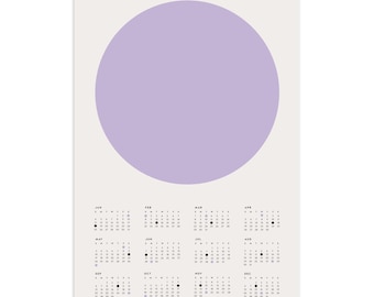 2026 Minimalist Moon Calendar - Lavender