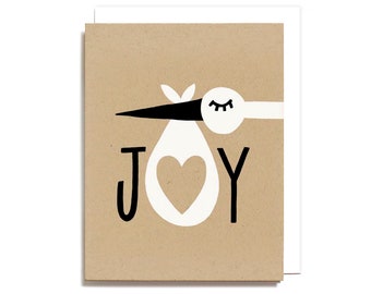 Bundle of Joy - New Baby Card - Screen Printed Greeting Baby Card