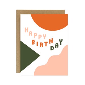 Birthday Shapes & Colors Card- Screen Printed Folding Birthday Card