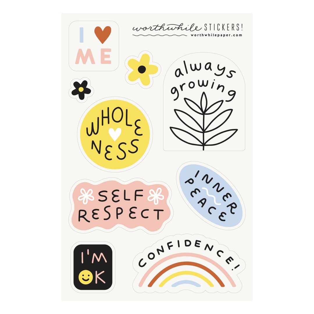 Self Love Sticker Sheet Set - Etsy