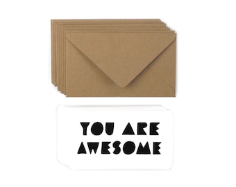 Conjunto de mini notas Você é incrível - 12 mini cartões e envelopes
