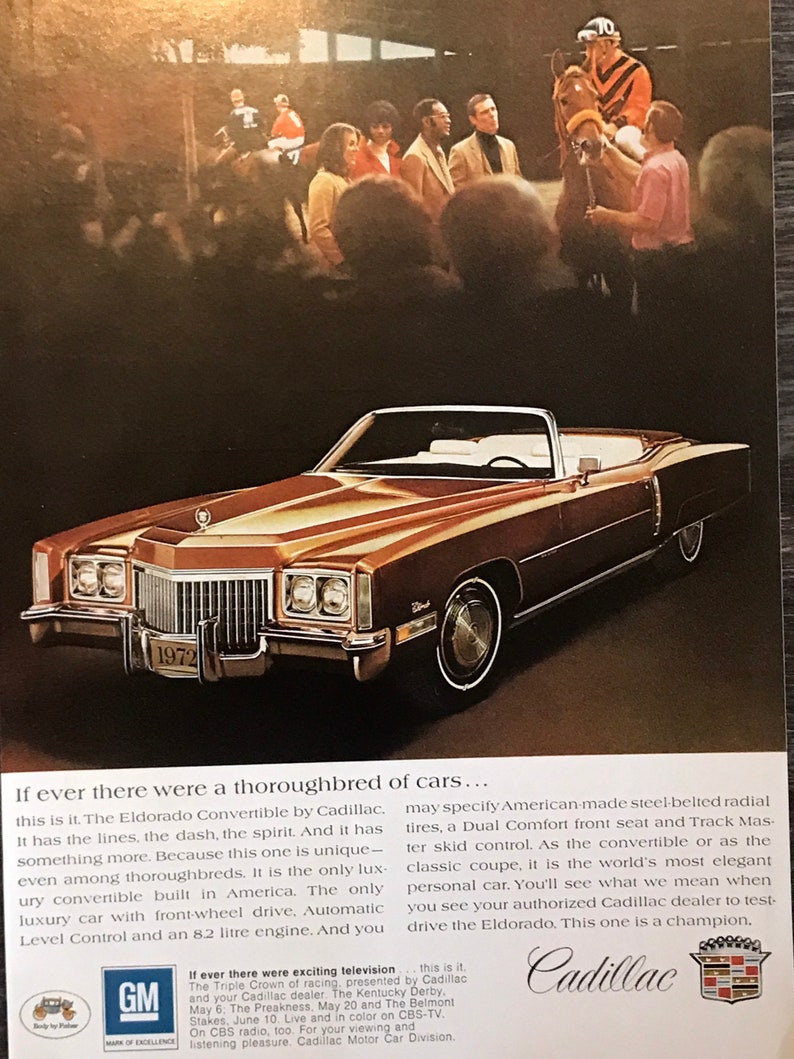 1970s Advertisement 1972 Cadillac Elderado Convertible Advertisement Antique Automobile Ads Antique Car Ads