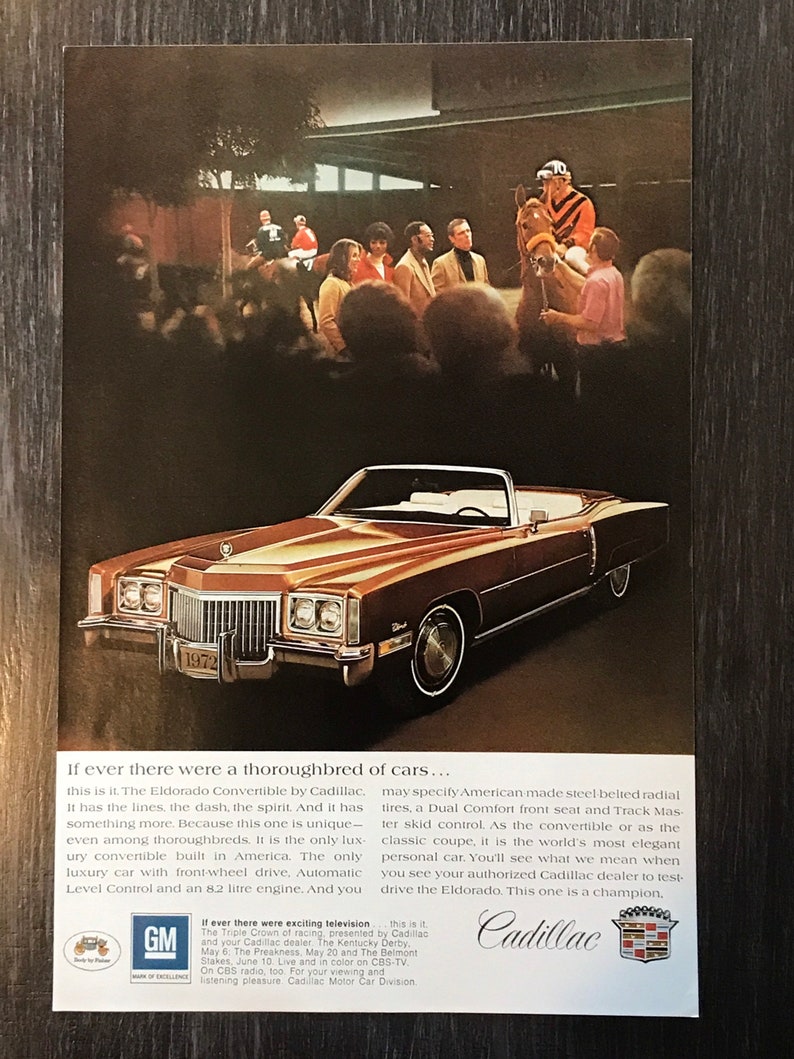1970s Advertisement 1972 Cadillac Elderado Convertible Advertisement Antique Automobile Ads Antique Car Ads