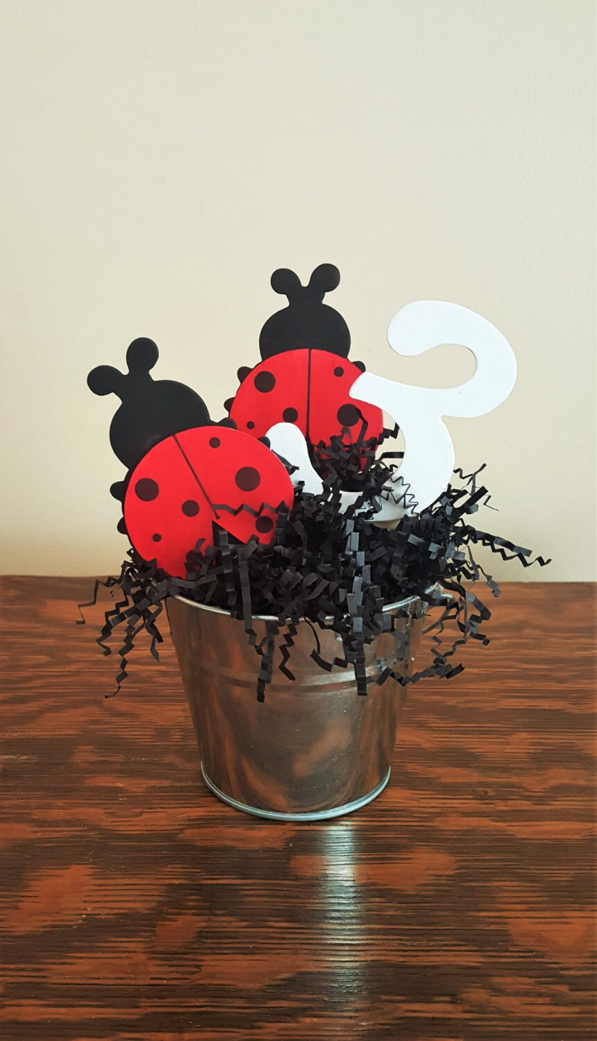 Ladybug Centerpiece Ladybug Baby Shower Ladybug Birthday Etsy