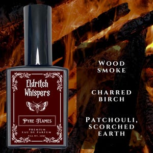 Pyre Flames | Smoke Element Perfume | Niche Goth Fragrance | Gender Neutral Scent  | 30ml 15ml Eau De Parfum | 10ml Oil Roller