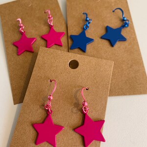 Colorful star earrings