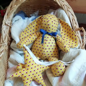 Easter Bunny Rabbit, toy replica, vintage style handmade
