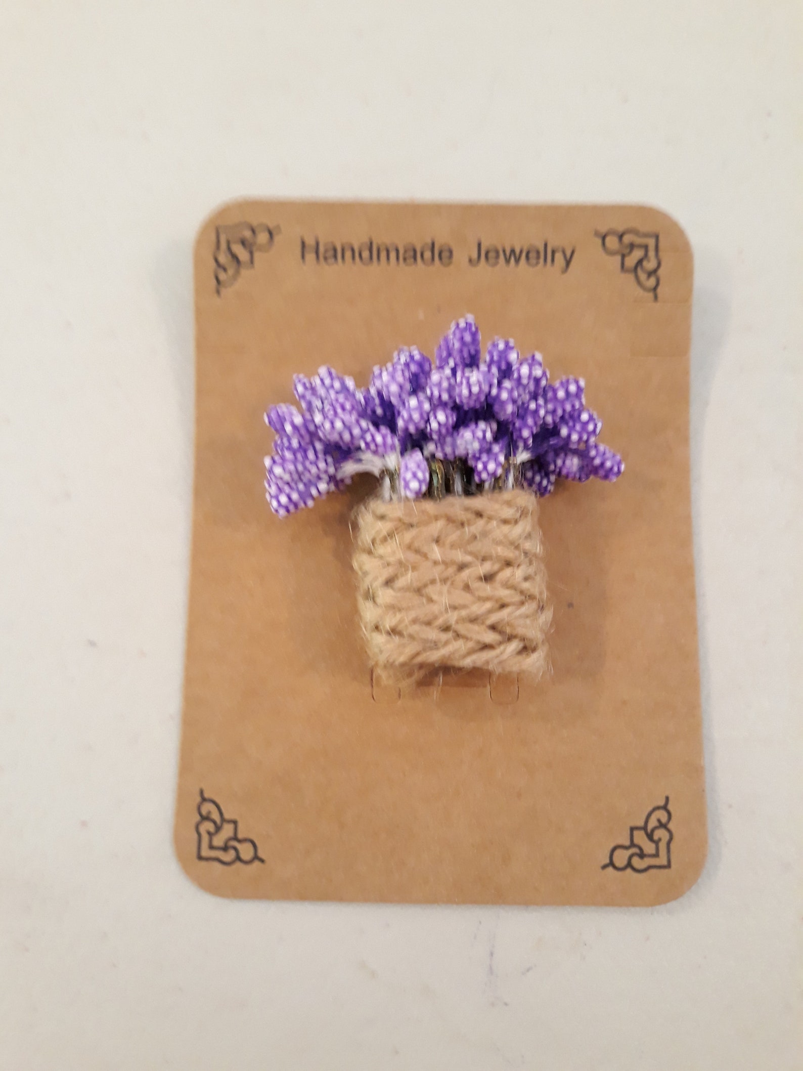 Lavender Lapel Pin or Brooch Silk Lavender Flowers in Tiny Etsy UK