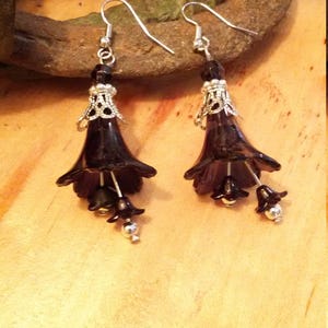 Witchy woman, Black acrylic earrings, witch&#39;s hat