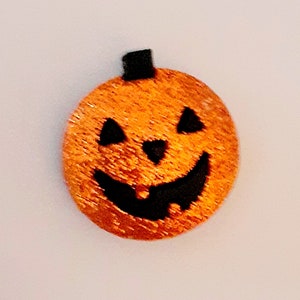 Pumpkin lapel pin, brooch. Magnetic clasp,