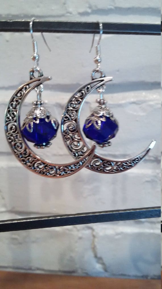 Crescent Cobalt Earring Crescent Cobalt Earring