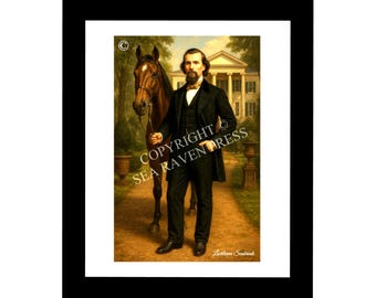 Nathan Bedford Forrest With His Horse Roderick 11 x 17 Poster