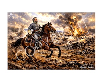 Nathan Bedford Forrest at Parkers Crossroads - 11 x 17 Print