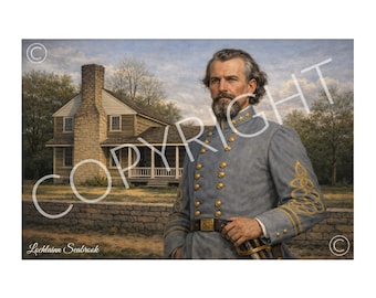 Nathan Bedford Forrest and His Boyhood Home 11 x 17 Print