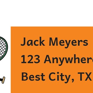 Boys Camp Personalized Address Label Custom Sports Address | Etsy