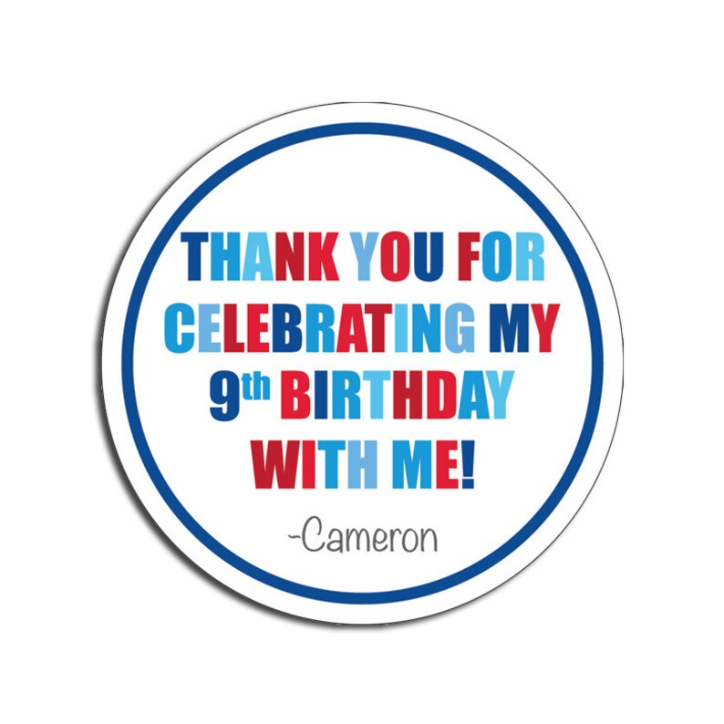 thank you for celebrating my birthday stickers