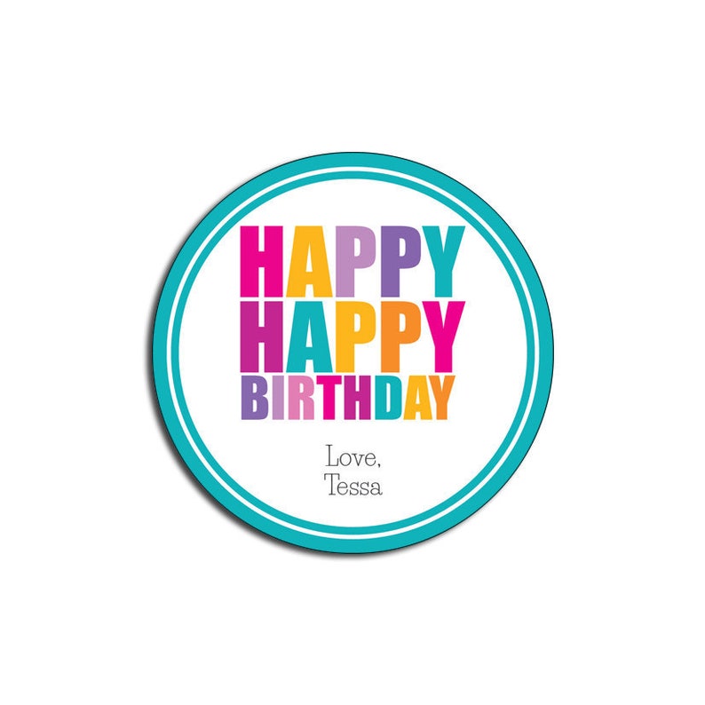 Birthday Present Stickers for Girls Personalized Gift Etsy