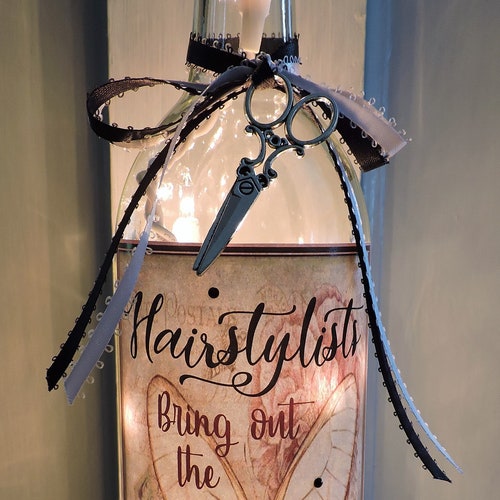 Hairstylist Gift Gift for Hairstylist Salon Decor Wine Etsy