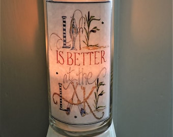 Life is Better at the Lake Candle Holder | Lake Decor | Lake House Decor | Lake House Gifts | New Neighbor Lake House Gift