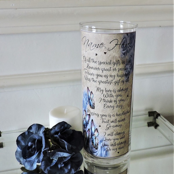 Loss of Husband Memorial Gift Personalized for Loss of Husband Grief Gift for Husband Memorial Scented Sympathy Candle for loss of Husband