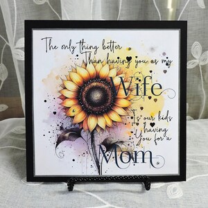 Wife Gift for Wife Mom Mother&#39;s Day Gift Wife Birthday Gift Anniversary Gift Mother&#39;s Day Decor From Husband to Wife Gift Love Quote Sign
