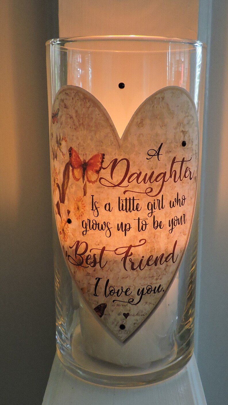 Daughter Candle Holder Daughter Gift Daughter Birthday Etsy