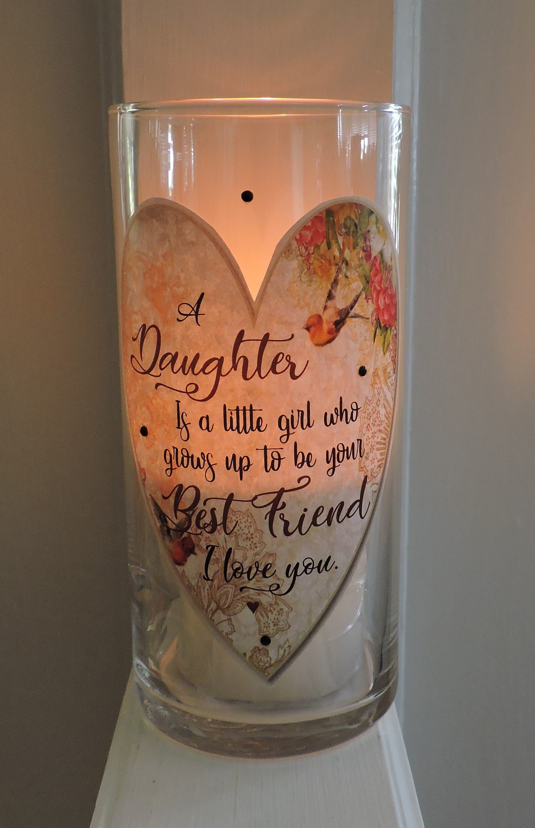 Daughter Candle Holder Daughter Gift Daughter Birthday Etsy