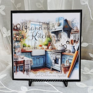 Cottagecore Grandma Kitchen Sign Nana’s Kitchen Decor Grandma’s Country Kitchen Art Cute Nana Gift Grandma Baking Sign Grandma Cooking Sign