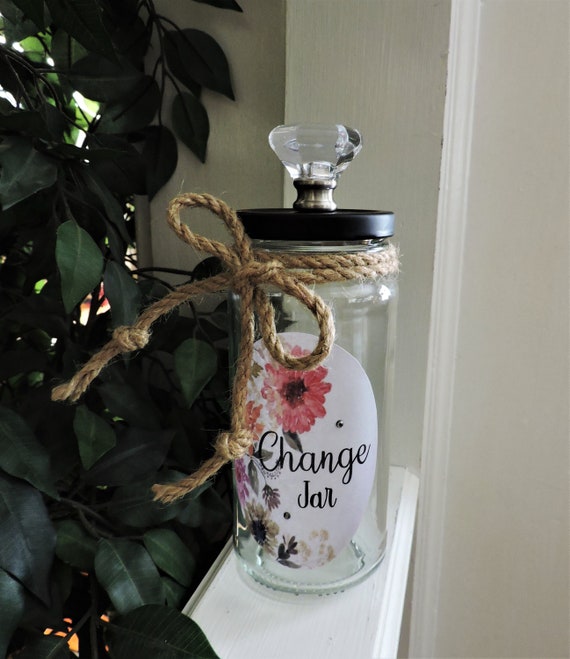 Glass Change Jar Coin Jar Womens Gifts Kitchen Decor Laundry Room  Accessories Kitchen Storage Jar Laundry Room Decor 