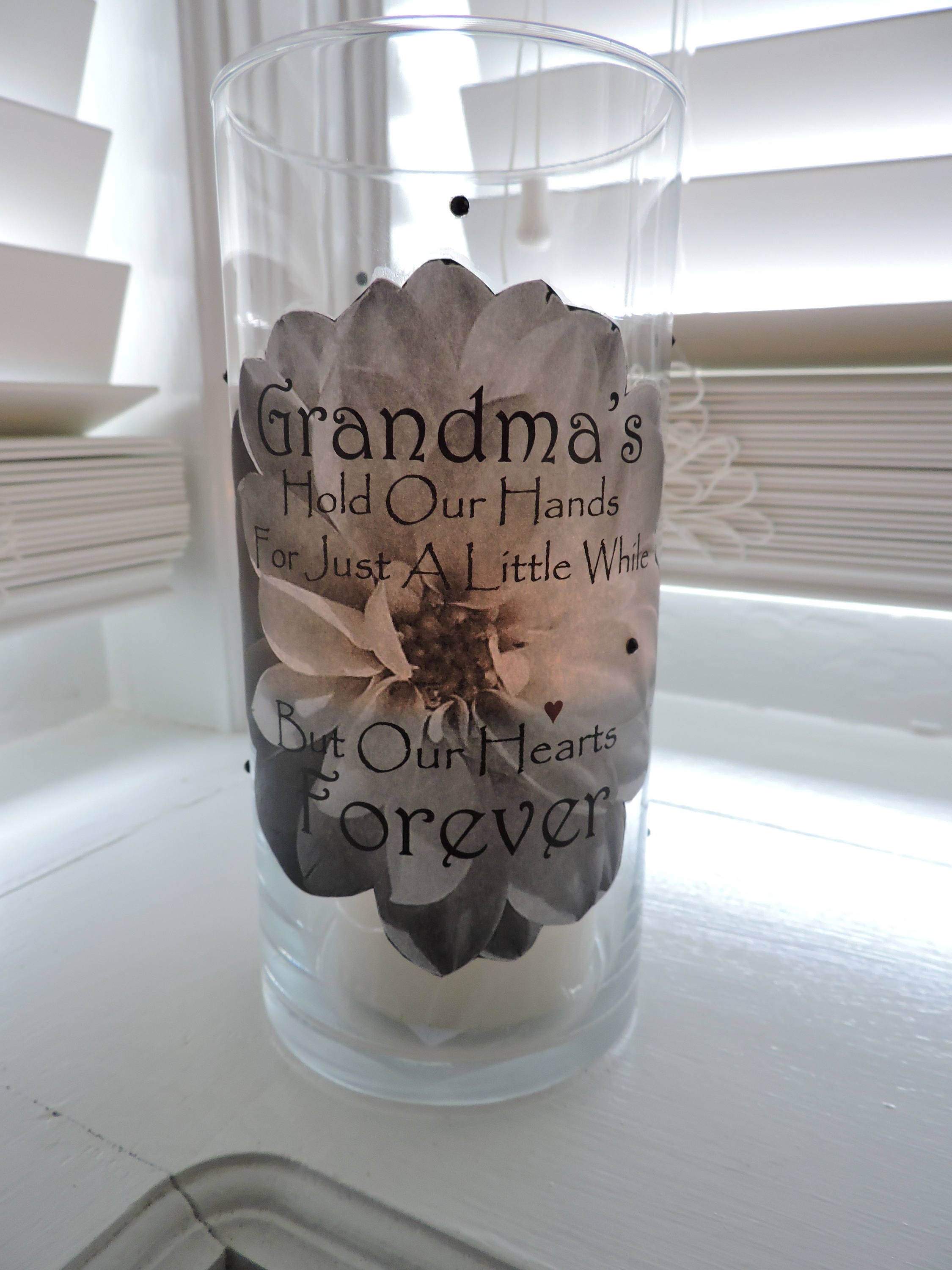 Grandparents Day Gift Grandma Candle Holder Grandma Gift Etsy