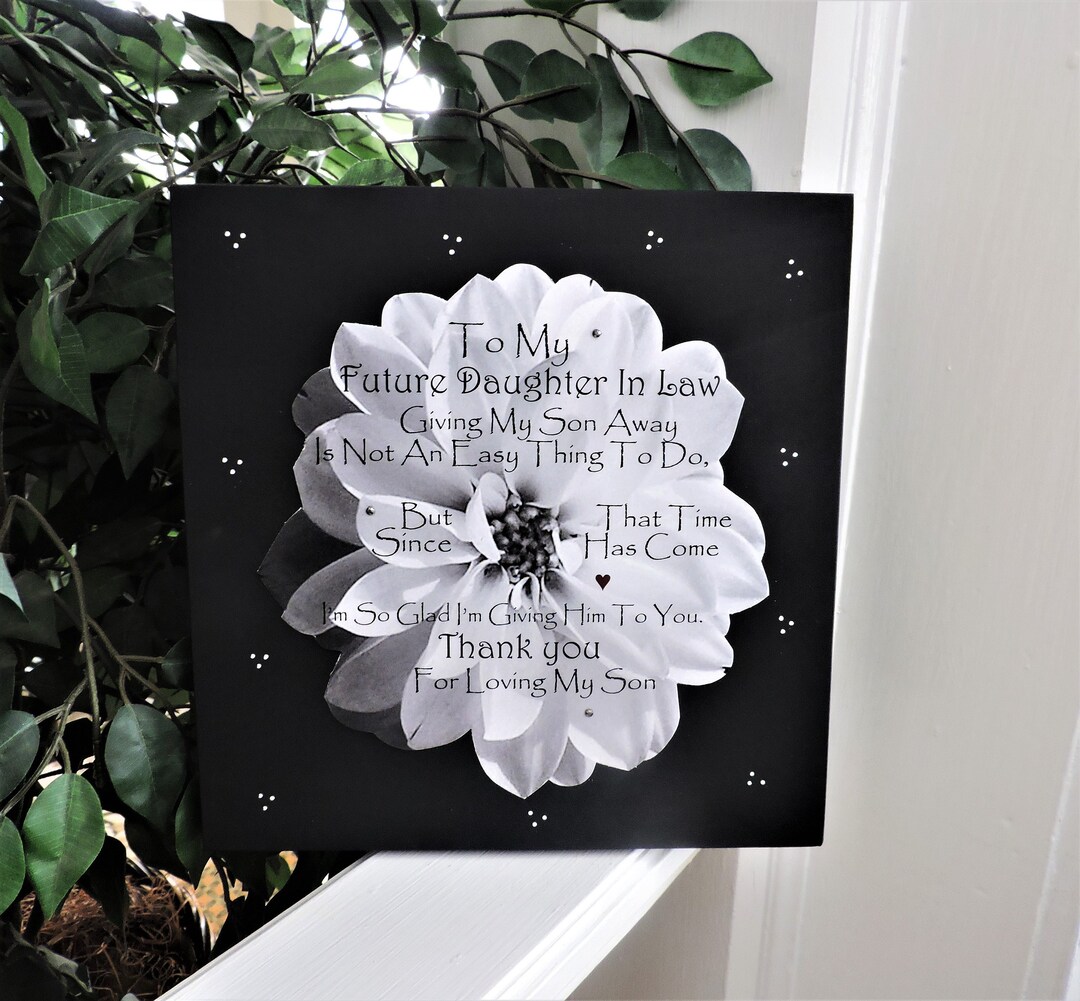 Future Daughter in Law Gift | Welcome to the Family Gift | 9 X 9 Sign ...