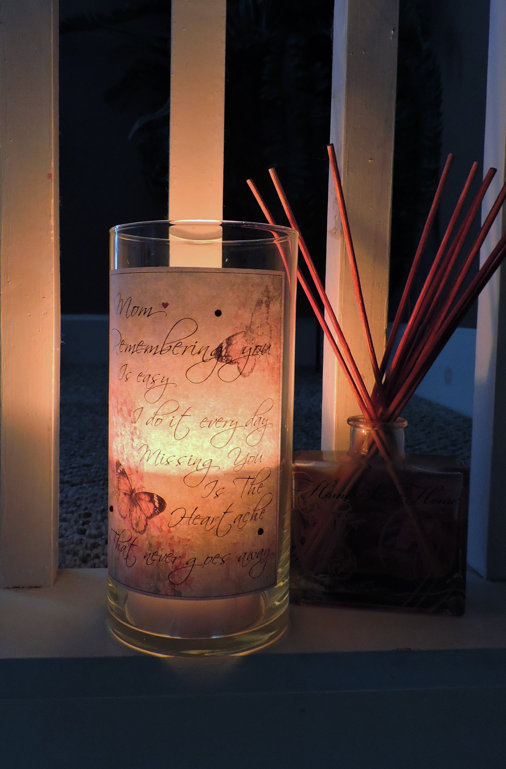 Dad Candle Holder Dad Memorial Candle Mom Memorial Gift Etsy