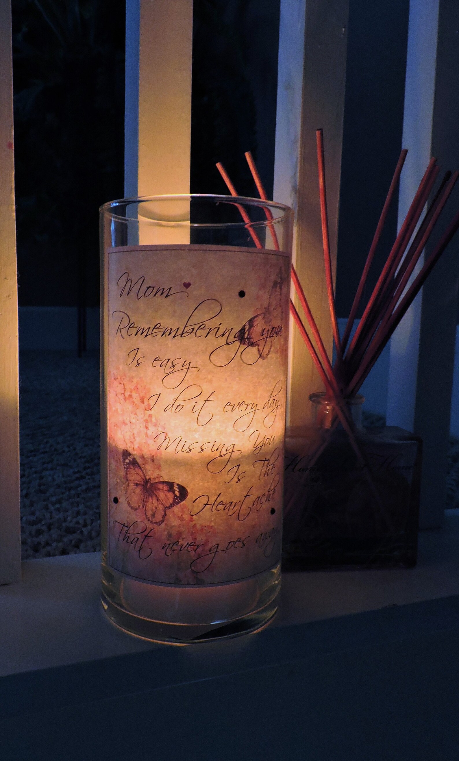 Dad Candle Holder Dad Memorial Candle Mom Memorial Gift Etsy