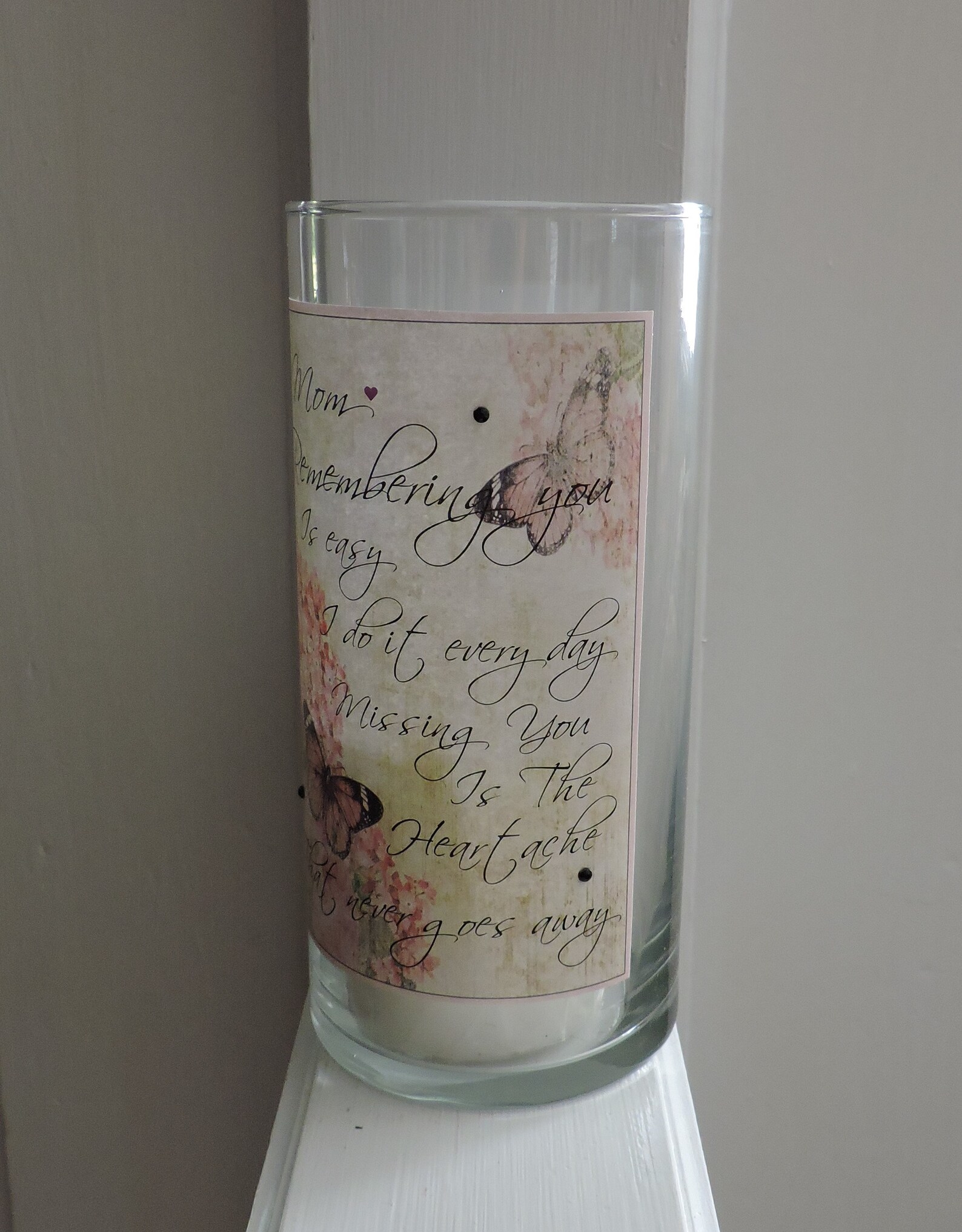 Dad Candle Holder Dad Memorial Candle Mom Memorial Gift Etsy