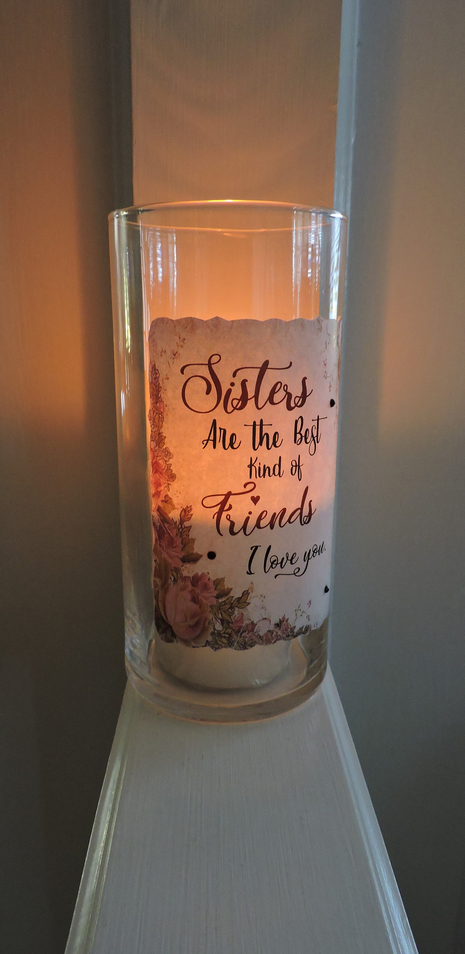 Sisters Candle Holder Sister Gift Sister Birthday Gift Etsy