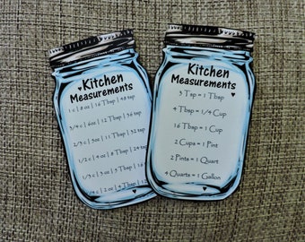 Kitchen Magnets | Chef Fridge Magnet | Baking Magnets | Kitchen Decor | Baking Gift | Mason Jar Magnet | Gift for Baker