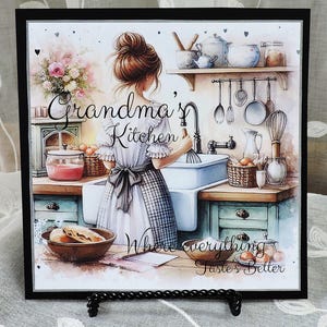 Cottagecore Grandma Kitchen Sign Nana’s Kitchen Decor Grandma’s Country Kitchen Art Cute Nana Gift Grandma Baking Sign Grandma Cooking Sign
