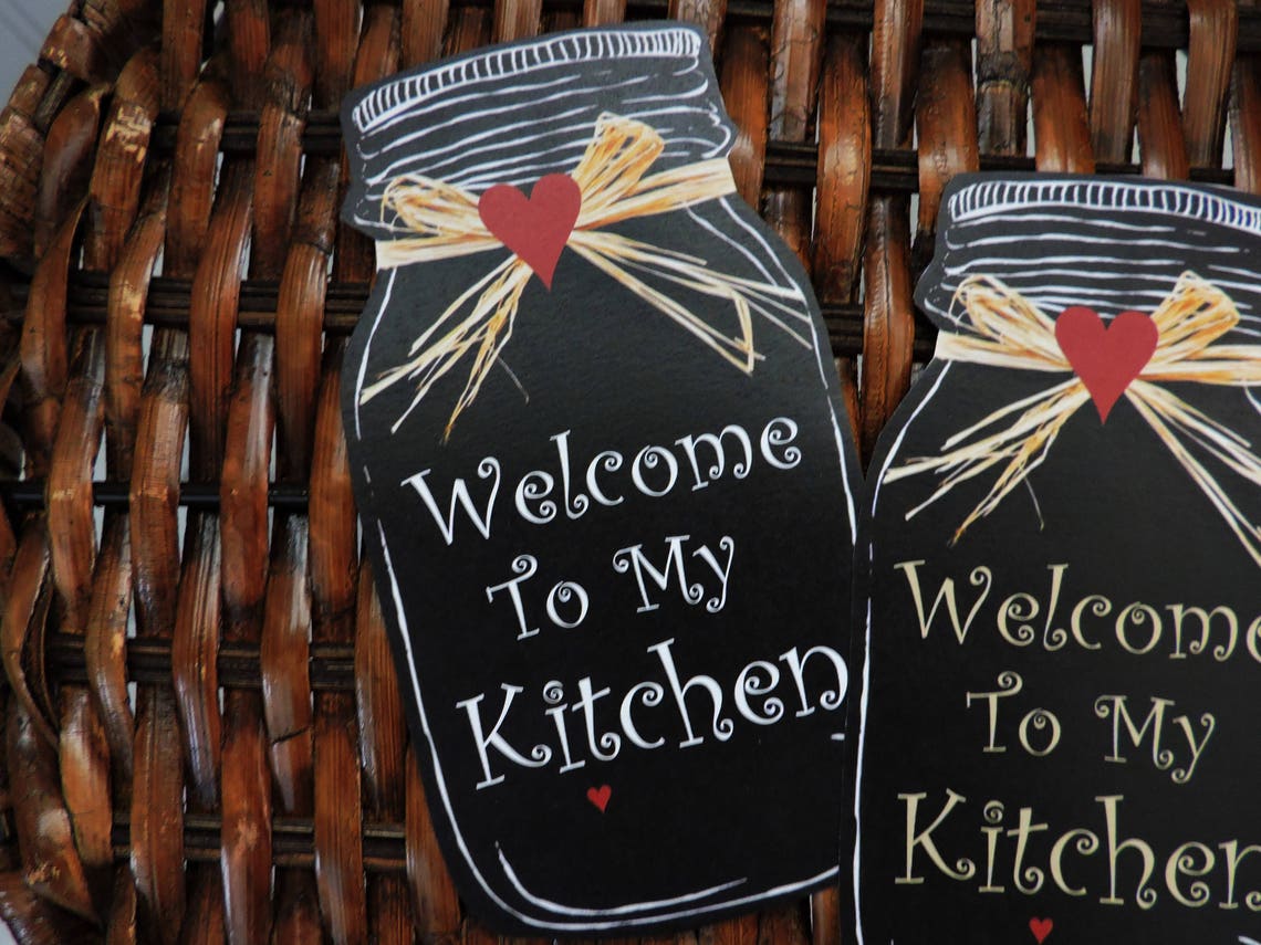 Kitchen Country Kitchen Fridge Mason Jar Etsy