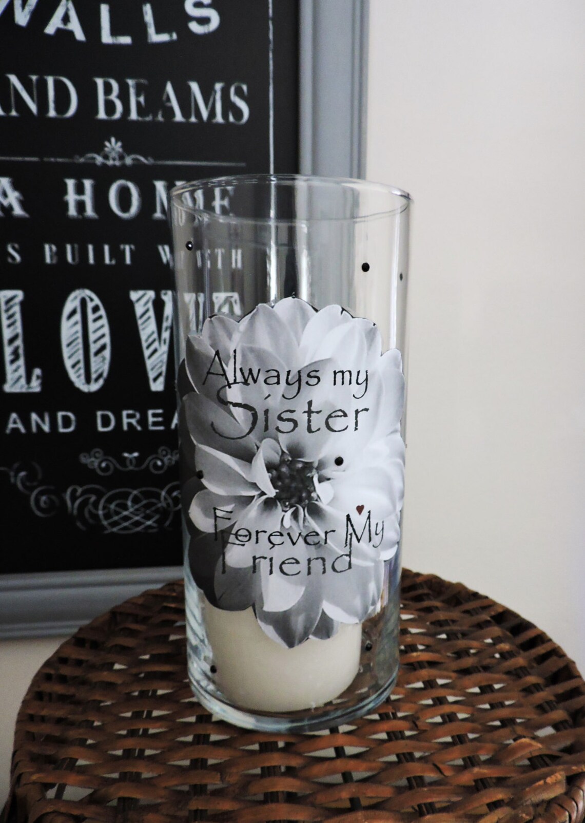 Sisters Candle Holder Sister Gift Sister Birthday Gift Etsy