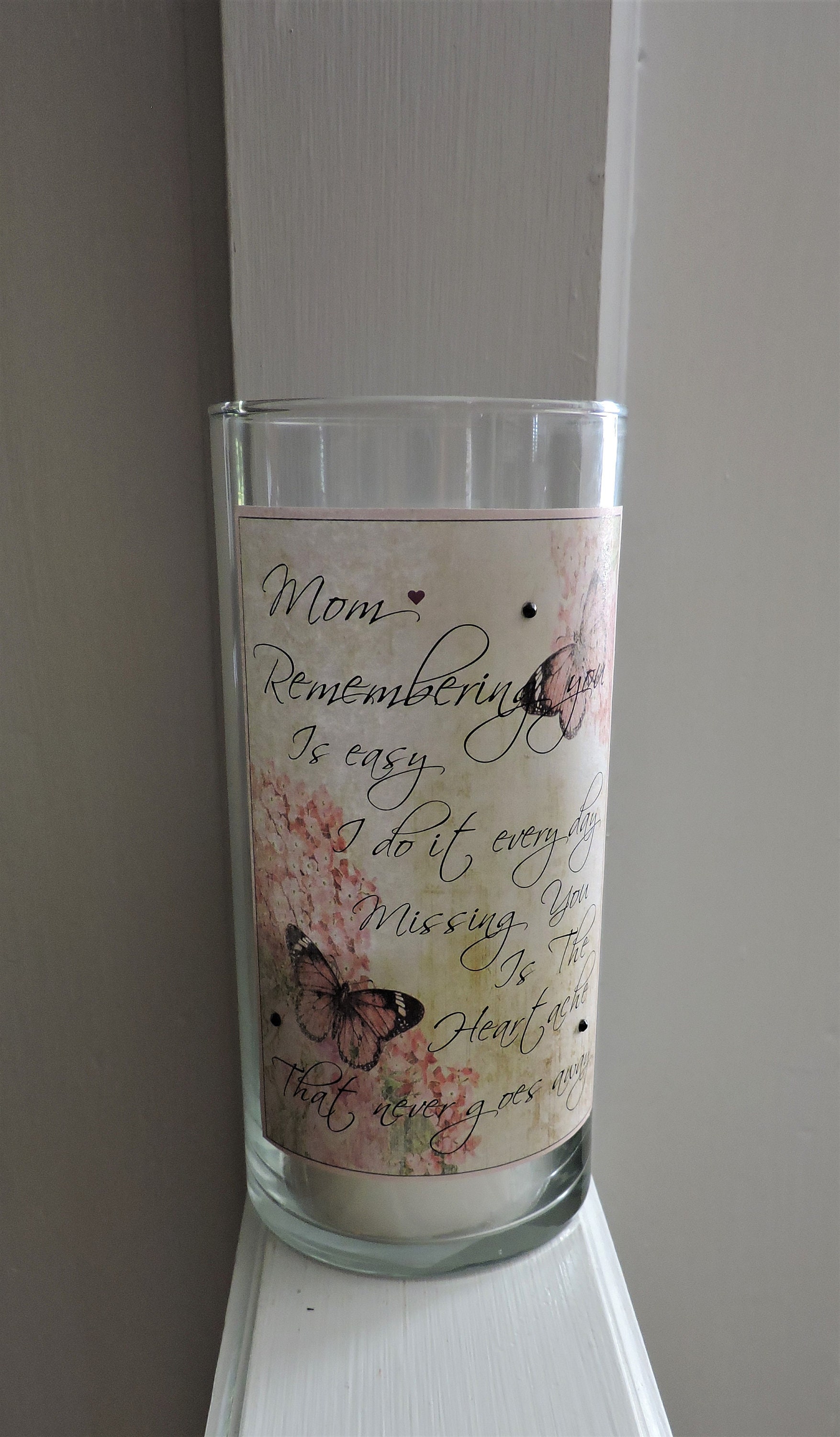Dad Candle Holder Dad Memorial Candle Mom Memorial Gift Etsy