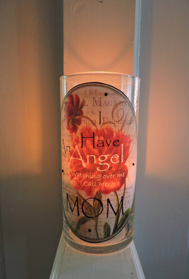 Mom Memorial Candle I Have An Angel Watching Over Me I Call Her Mom