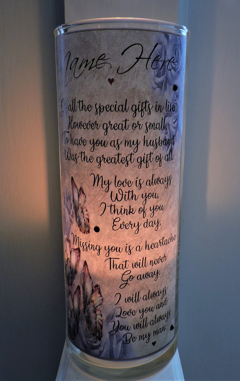 Loss of Husband Memorial Gift Personalized Memorial Gift