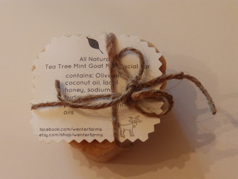 Tea Tree Mint Facial Bar All Natural Goat Milk Soap With Etsy