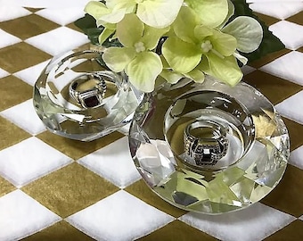 Ring Holder, Faceted Crystal, Wedding Gift, Graduation Gift, Personalized/Monogrammed - Engraved