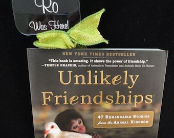Bookmark with Book-"Unlikely Friendships," Custom Acrylic - Personalized/Monogrammed - Engraved/UV Printed