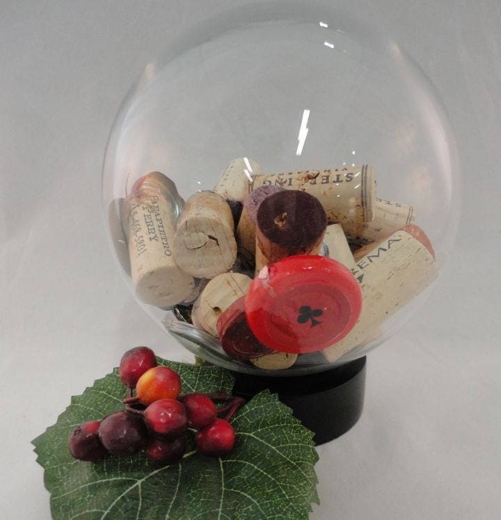 Display Globesmall Glass on Wood Base Etsy